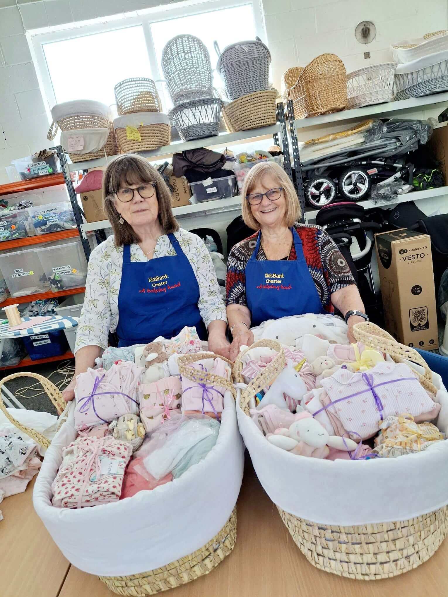 Volunteers at KidsBank Chester with donations from Clair de Lune | Inside Our Charity Partnerships - Clair de Lune UK