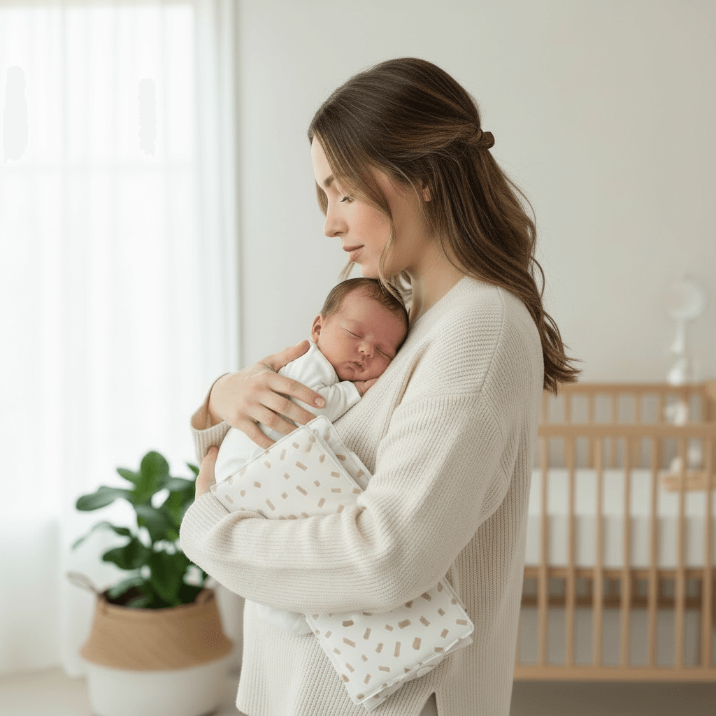 Mum and Baby with the Dash Foldable Travel Changing Mat | Parenting & Buying Guides - Clair de Lune Uk