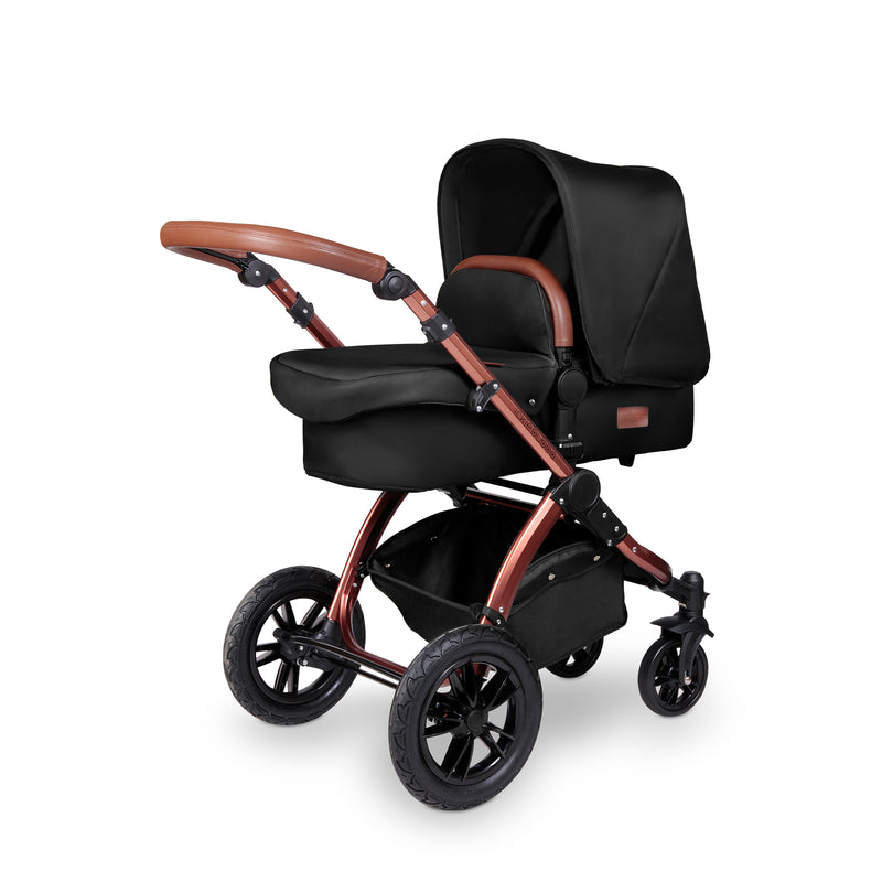 The side of the carrycot from the Midnight Black Ickle Bubba Stomp V4 2 in 1 Pushchair & Carrycot | Pushchairs and Travel Systems | Baby & Kid Travel - Clair de Lune UK