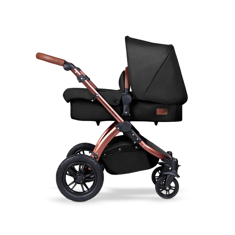 The carrycot from the Midnight Black Ickle Bubba Stomp V4 2 in 1 Pushchair & Carrycot | Pushchairs and Travel Systems | Baby & Kid Travel - Clair de Lune UK
