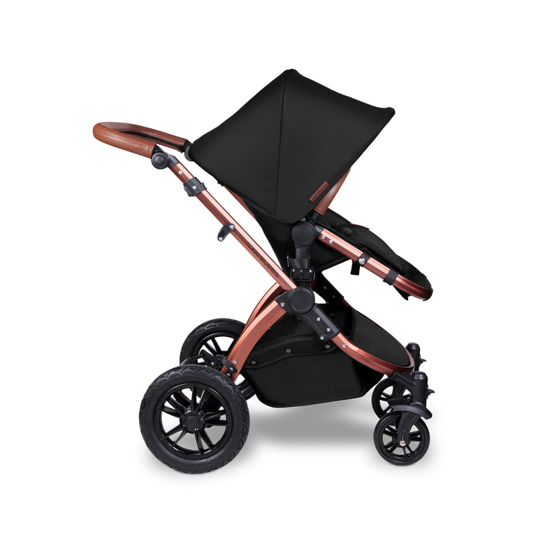 The side of the Midnight Black Ickle Bubba Stomp V4 2 in 1 Pushchair & Carrycot | Pushchairs and Travel Systems | Baby & Kid Travel - Clair de Lune UK