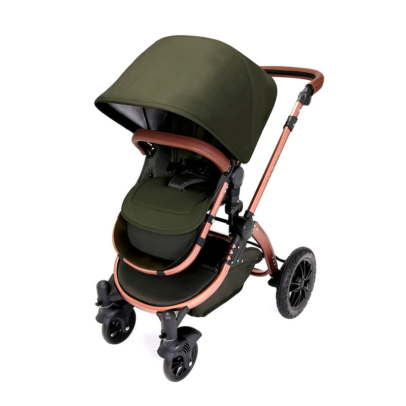 The pushchair of the Woodland Green Ickle Bubba Stomp V4 2 in 1 Pushchair & Carrycot | Pushchairs and Travel Systems | Baby & Kid Travel - Clair de Lune UK