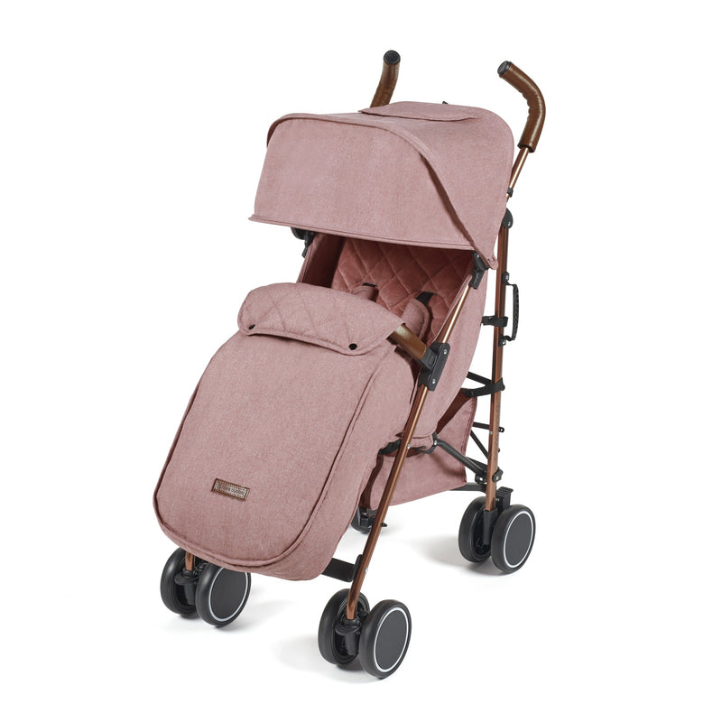 Dusty Pink Ickle Bubba Discovery Max Stroller with a matching footmuff | Pushchairs and Travel Systems | Baby & Kid Travel - Clair de Lune UK
