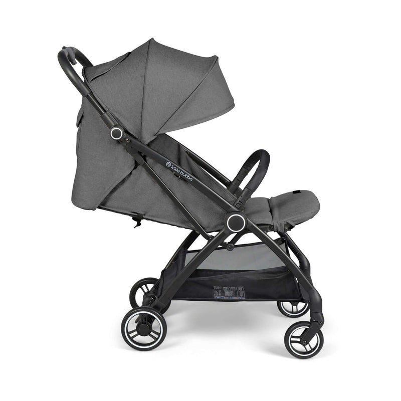 The side of the Ickle Bubba Aries Max Auto-fold Stroller in Graphite Grey | Pushchairs and Travel Systems | Baby & Kid Travel - Clair de Lune UK