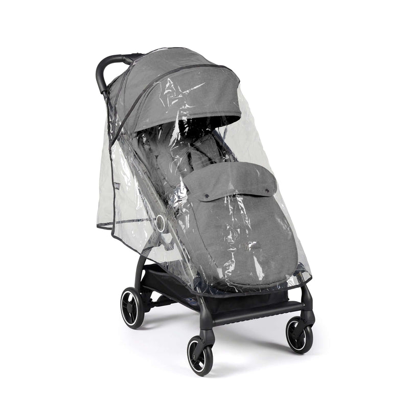 Ickle Bubba Aries Max Auto-fold Stroller in Graphite Grey with the matching footmuff and raincover | Pushchairs and Travel Systems | Baby & Kid Travel - Clair de Lune UK