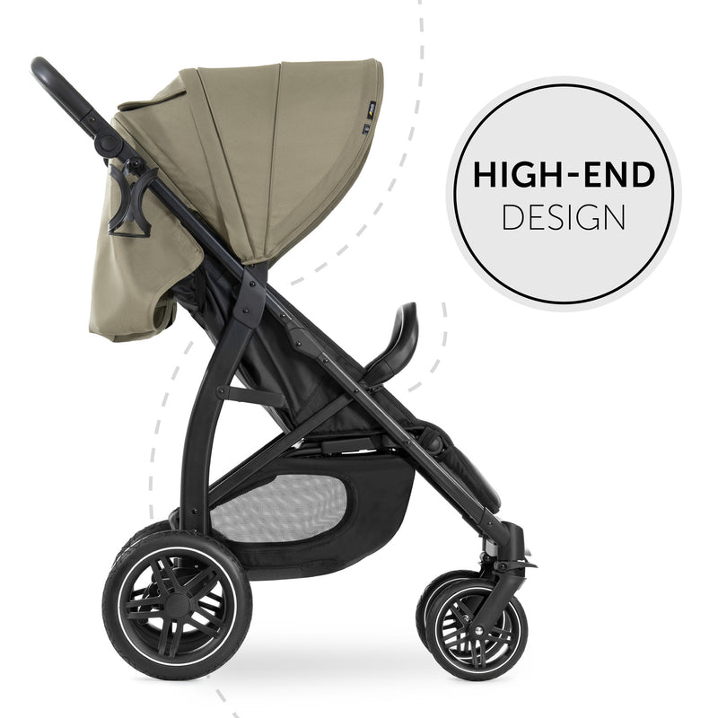 The side of the Green Hauck Rapid 4D Pushchair | Strollers | Pushchairs, Carrycots & Car Seats Baby | Travel Essentials - Clair de Lune UK