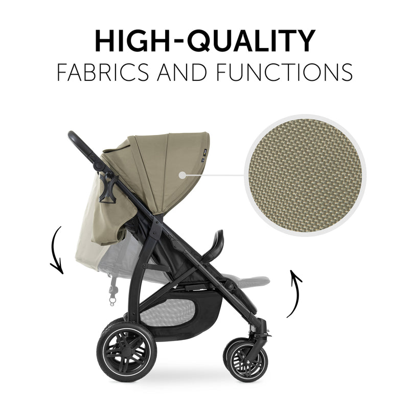 The adjustable back of the Green Hauck Rapid 4D Pushchair | Strollers | Pushchairs, Carrycots & Car Seats Baby | Travel Essentials - Clair de Lune UK