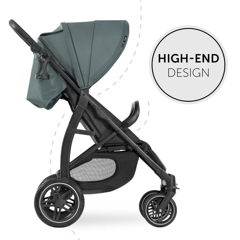 The side of the Duck Egg Grey Hauck Rapid 4D Pushchair | Strollers | Pushchairs, Carrycots & Car Seats Baby | Travel Essentials - Clair de Lune UK