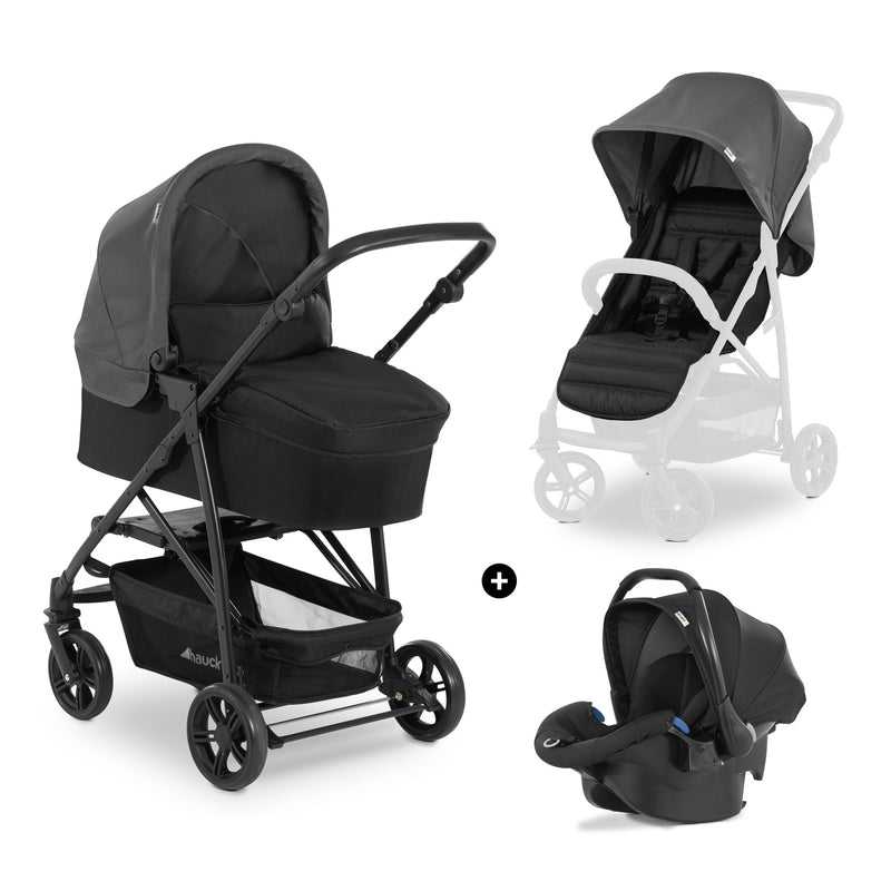 Hauck Rapid 4 Trio Travel System in Grey | Buggies, Strollers & Pushchairs | Travel With Baby - Clair de Lune UK