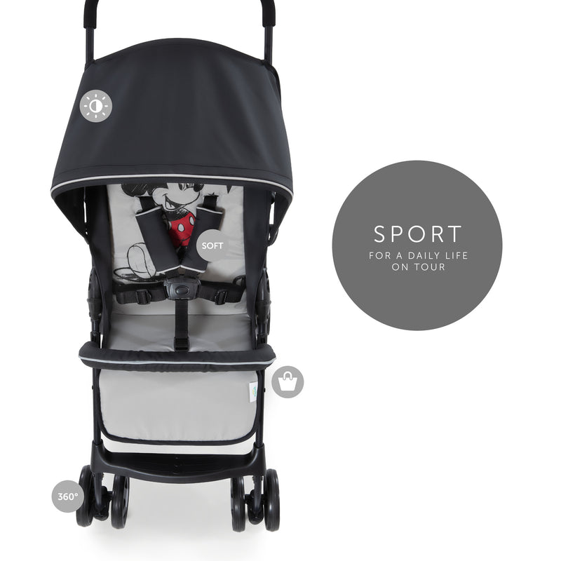 The soft seat unit of the Mickey Stars Hauck Disney Sport Pushchair | Strollers, Pushchairs & Prams | Pushchairs, Carrycots & Car Seats Baby | Travel Essentials - Clair de Lune UK