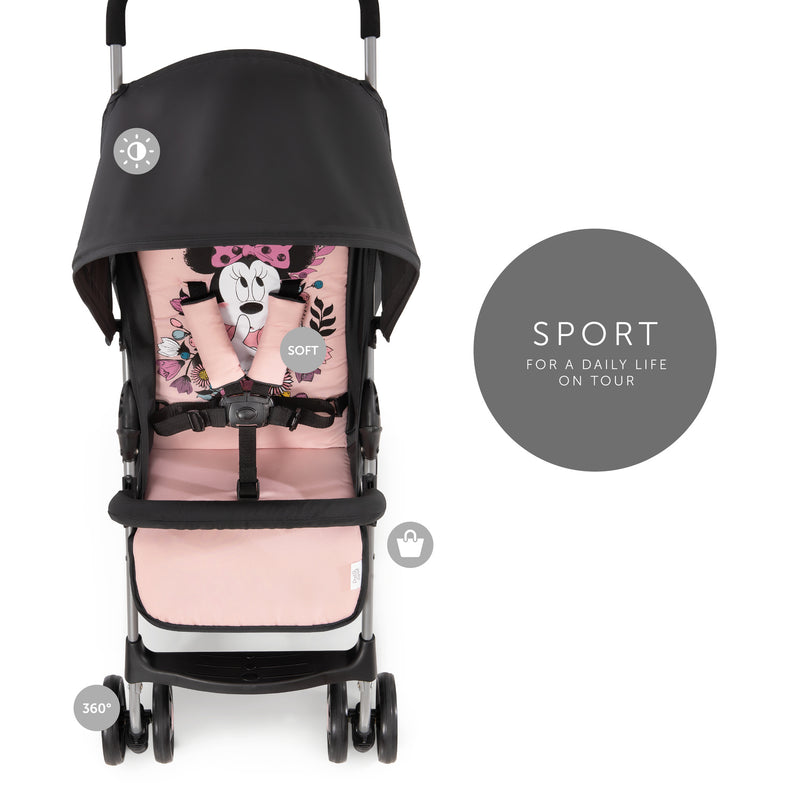 The soft seat unit of the pink Minnie Sweetheart Hauck Disney Sport Pushchair | Strollers, Pushchairs & Prams | Pushchairs, Carrycots & Car Seats Baby | Travel Essentials - Clair de Lune UK