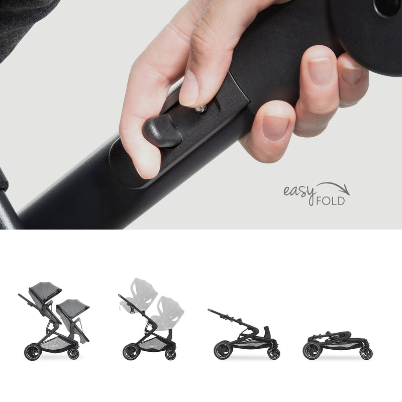 The adjustable Hauck Atlantic Twin Tandem Pushchair | Strollers, Pushchairs & Prams | Pushchairs, Carrycots & Car Seats Baby | Travel Essentials - Clair de Lune UK