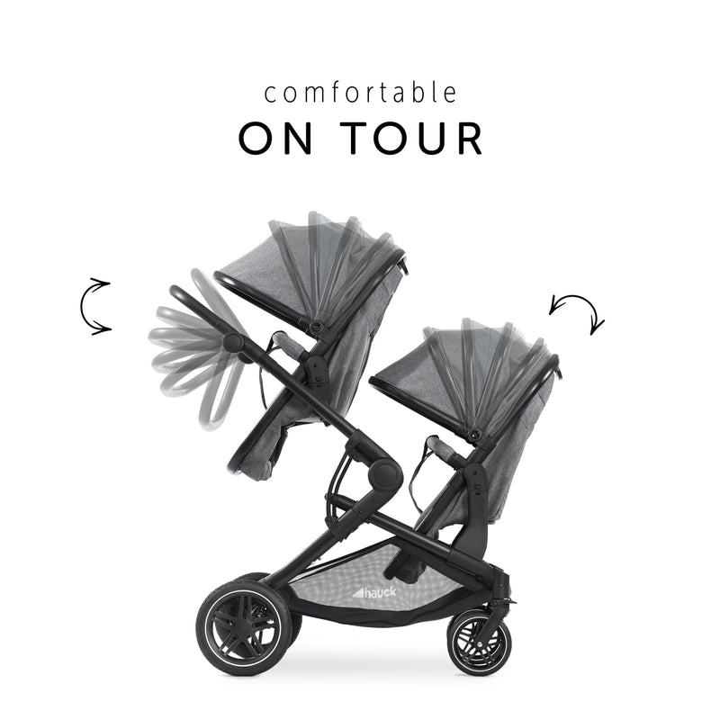 The lightweight Hauck Atlantic Twin Tandem Pushchair | Strollers, Pushchairs & Prams | Pushchairs, Carrycots & Car Seats Baby | Travel Essentials - Clair de Lune UK