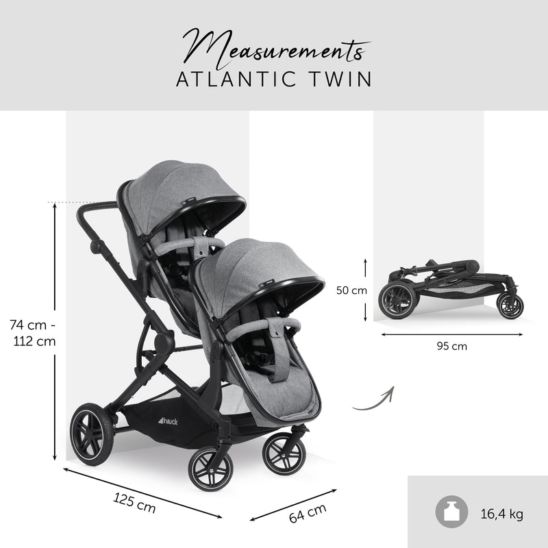 The world-facing Hauck Atlantic Twin Tandem Pushchair | Strollers, Pushchairs & Prams | Pushchairs, Carrycots & Car Seats Baby | Travel Essentials - Clair de Lune UK