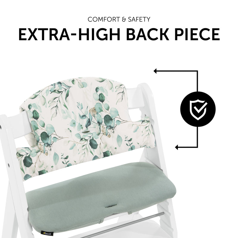 Jersey Leaves Hauck High Chair Pad Select with extra-high back piece | High Chair Accessories | Highchairs | Feeding & Weaning - Clair de Lune UK
