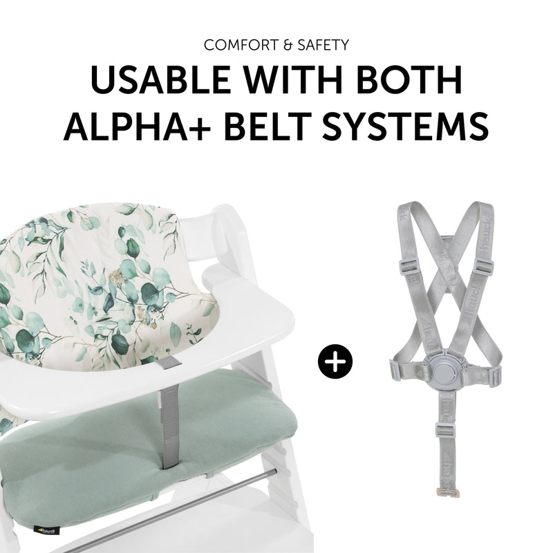 Jersey Leaves Hauck High Chair Pad Select usable with both Alpha+ belt systems | High Chair Accessories | Highchairs | Feeding & Weaning - Clair de Lune UK
