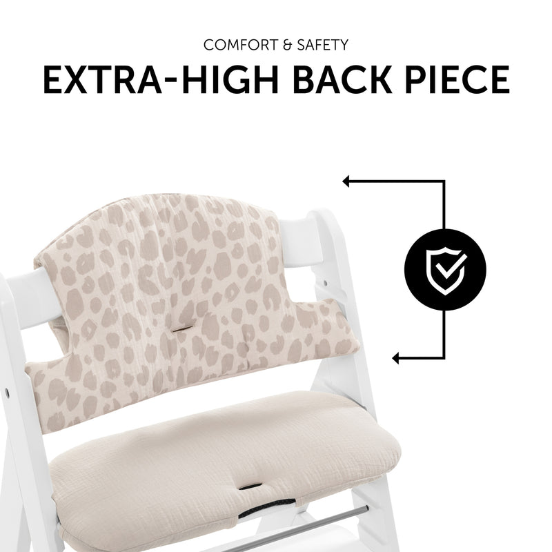 Natural Leo Hauck High Chair Pad Select with extra-high back piece | High Chair Accessories | Highchairs | Feeding & Weaning - Clair de Lune UK