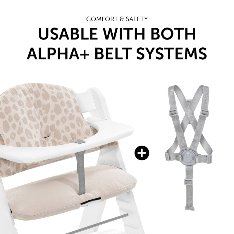 Natural Leo Hauck High Chair Pad Select usable with both Alpha+ belt systems | High Chair Accessories | Highchairs | Feeding & Weaning - Clair de Lune UK