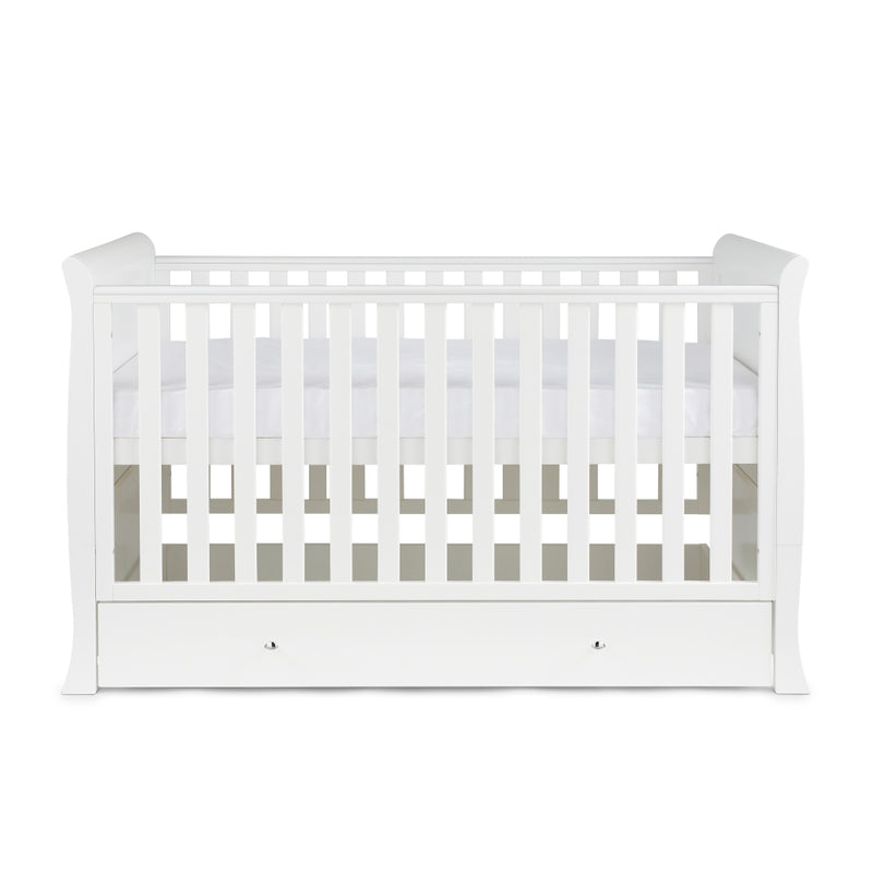 Ickle Bubba Snowdon Classic Cot Bed as a crib with a drawer | Cots, Cot Beds & Toddler Beds | Nursery Furniture - Clair de Lune UK