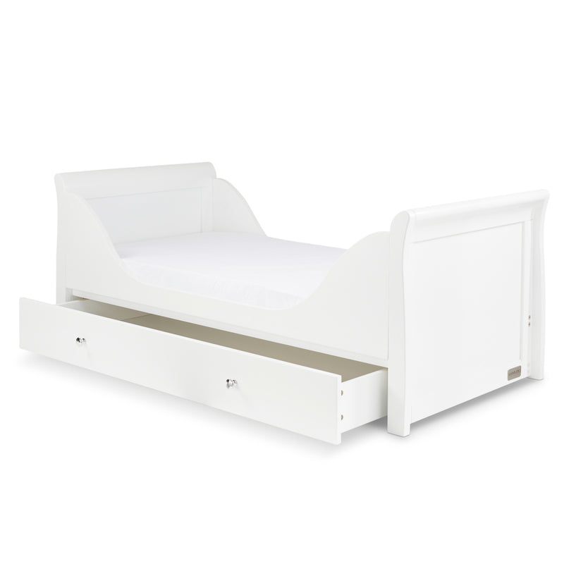Ickle Bubba Snowdon Classic Cot Bed as a toddler bed with an under drawer | Cots, Cot Beds & Toddler Beds | Nursery Furniture - Clair de Lune UK