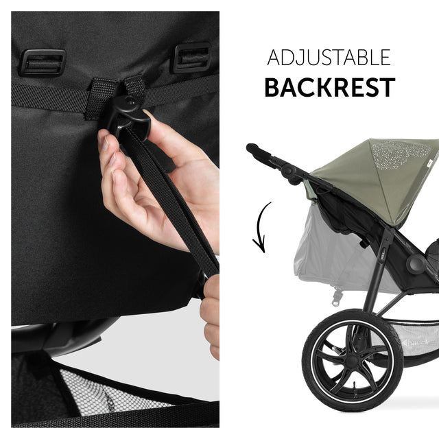 The adjustable back of the Hauck Runner 2 Pushchair | Strollers | Pushchairs, Carrycots & Car Seats Baby | Travel Essentials - Clair de Lune UK