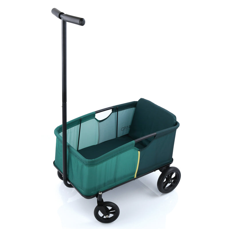 The front of the Forest Green Hauck Eco Light Wagon | Wagons & Go Karts | Baby & Kid Travel - Clair de Lune UK