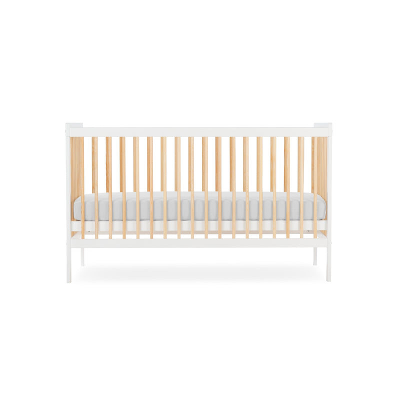 The cot bed of the Cuddleco Nola Scandi Cot Bed & Room Sets as a cot | Nursery Furniture Sets | Room Sets | Nursery Furniture - Clair de Lune UK