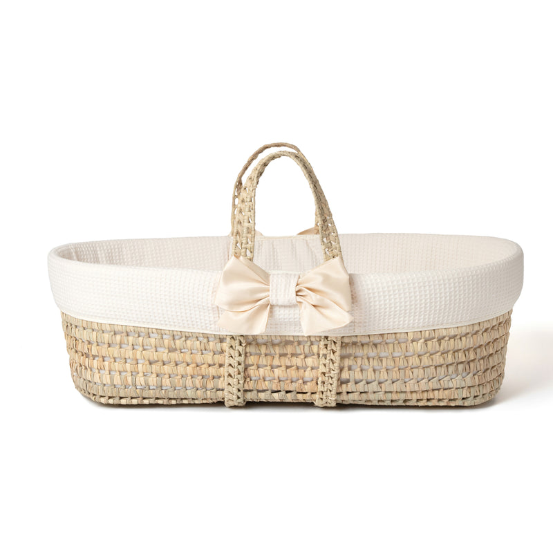Cream 80th Anniversary Chelsea Palm Moses Basket | Moses Baskets | Co-sleepers | Nursery Furniture - Clair de Lune UK