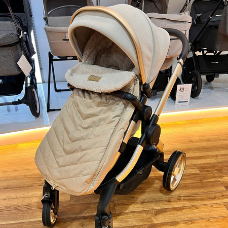 Beige Snug Pushchair Footmuff in a luxurious baby store | Pushchair Cosytoes & Footmuffs | Travel Accessories - Clair de Lune UK