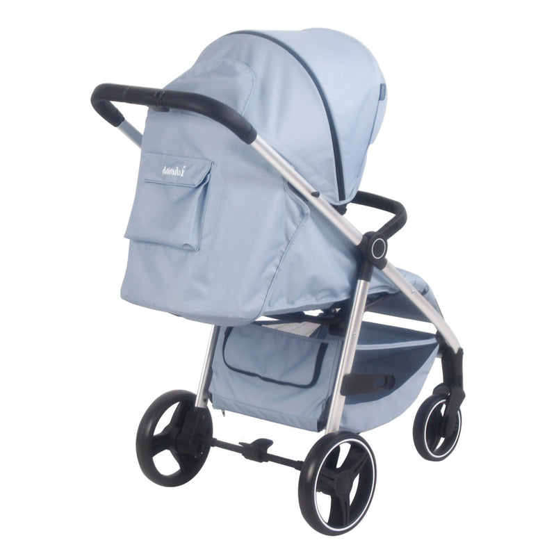 The back of My Babiie MB160 Dani Dyer Blue Plaid Pushchair | Buggies, Strollers & Pushchairs | Travel With Your Baby - Clair de Lune UK