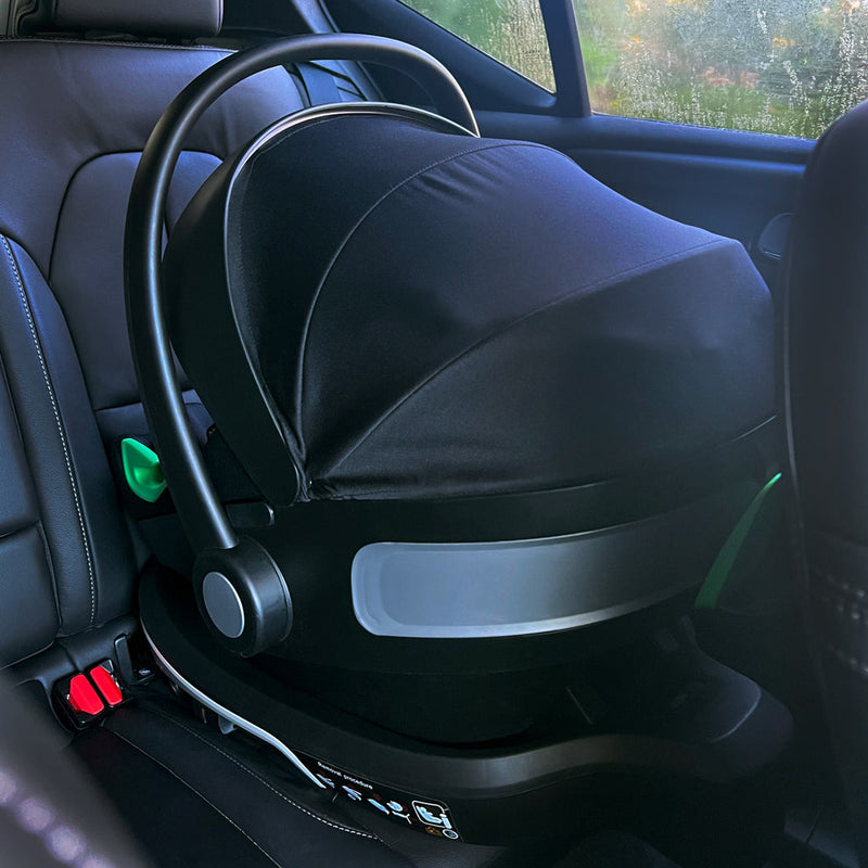 My Babiie iSize Infant Carrier and isofix base (40-87cm) facing against the car seat | Baby, Toddler & Kid Car Seats | Travel With Baby - Clair de Lune UK