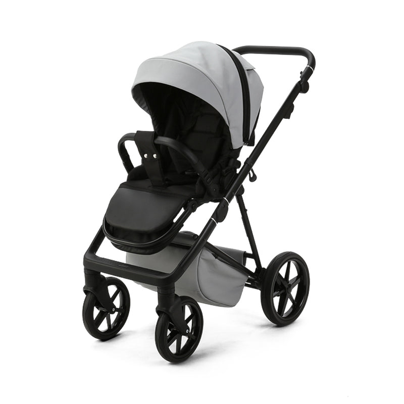 Stone Grey Mee-go 2in1 Milano Evo Premium Pushchair (With Carrycot) with the newly-designed seat unit | Pushchairs and Travel Systems | Baby & Kid Travel - Clair de Lune UK