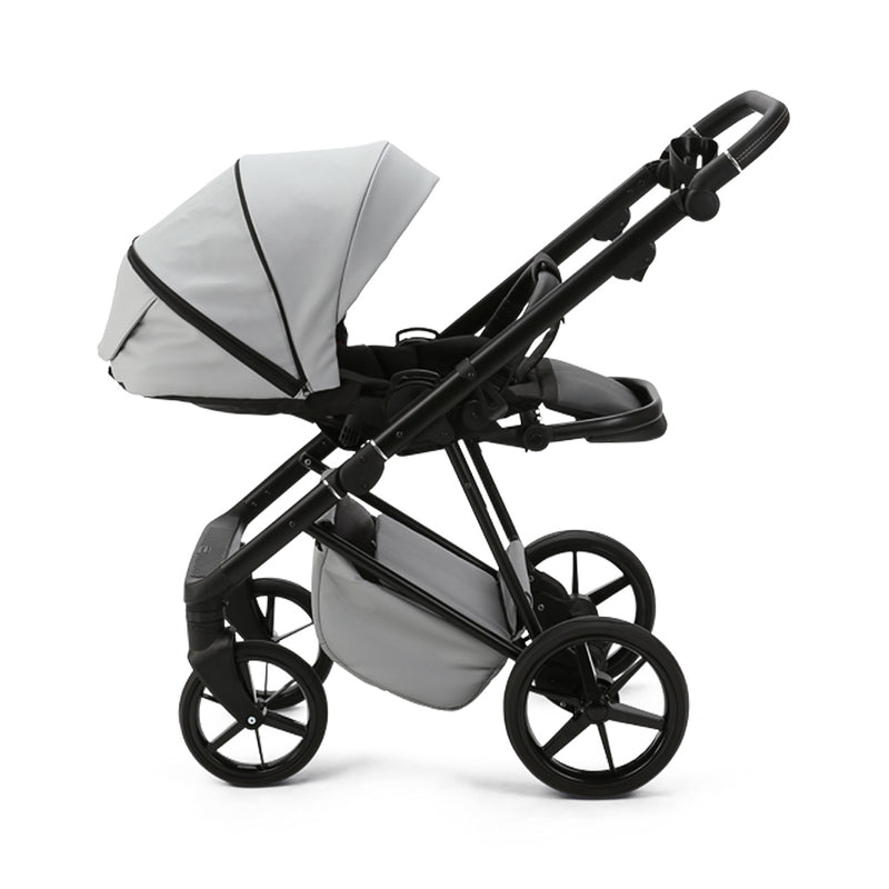 Stone Grey Mee-go 2in1 Milano Evo Premium Pushchair (With Carrycot) with the adjustable seat unit | Pushchairs and Travel Systems | Baby & Kid Travel - Clair de Lune UK
