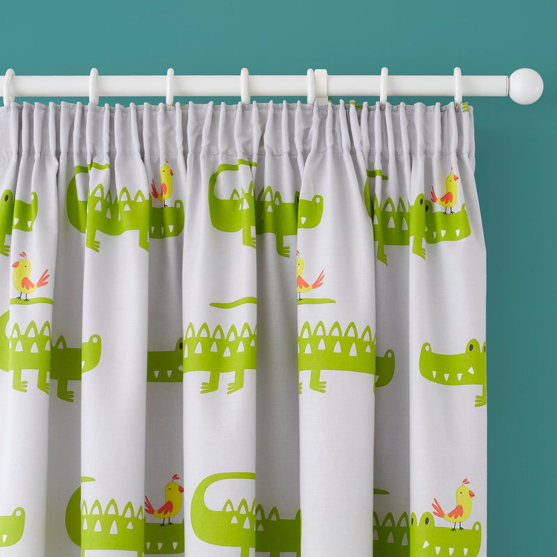 Cosatto Crocodile Smiles Pencil Pleat Curtains - 66" Width x 72" Drop for any kid room | Curtains | Nursery Decorations | Nursery Furniture - Clair de Lune UK