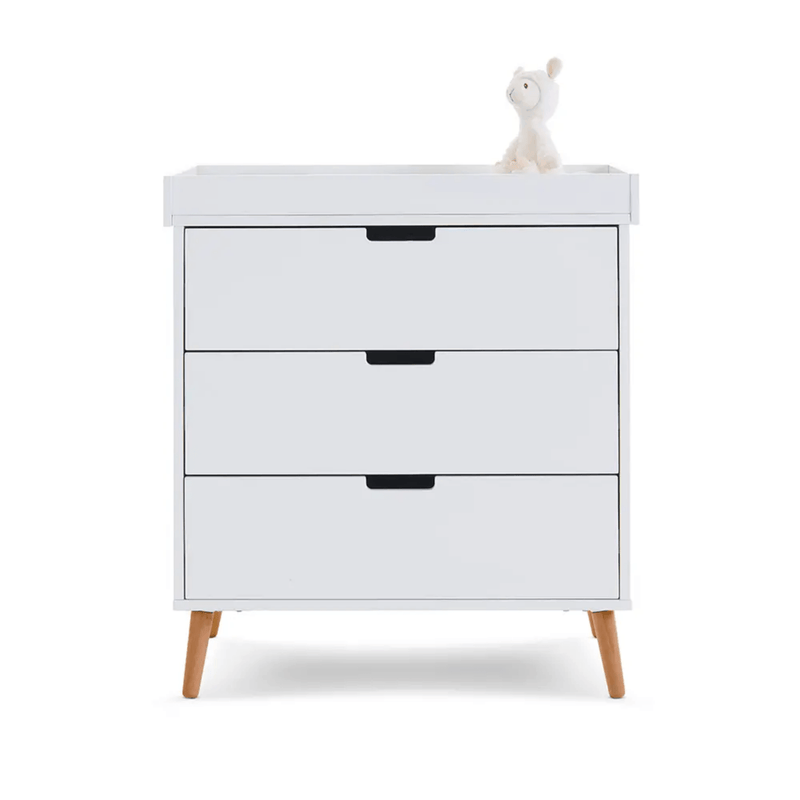 The dresser changer of the from the Obaby Maya Mini 2 Piece Room Set in white without the top | Nursery Furniture Sets | Room Sets | Nursery Furniture - Clair de Lune UK