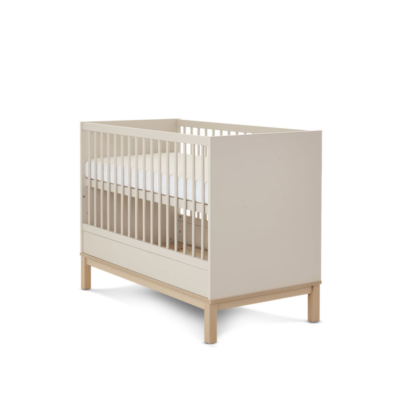 The side of the Cashmere Natural Obaby Astrid Mini Cot Bed | Cots, Cot Beds, Toddler & Kid Beds | Nursery Furniture - Clair de Lune UK