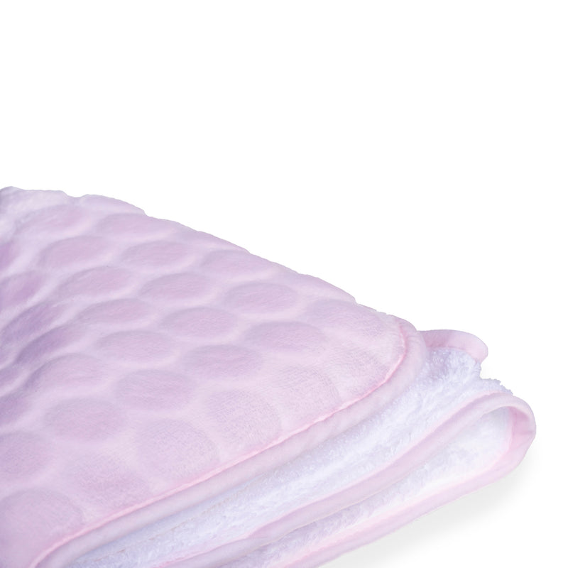 Pink Marshmallow Hooded Towel with the pink marshmallow hooded zoomed in | Baby Bathing & Changing Essentials - Clair de Lune UK