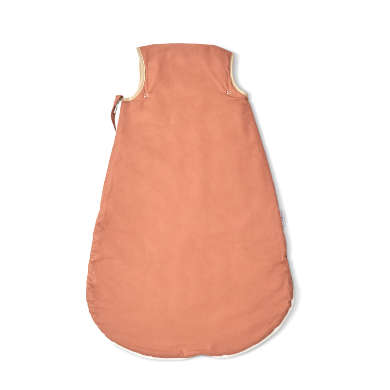 The back of the Rust Orange Organic Sleeping Bag (0-6 Months) | Baby Sleep Bags, Shawls, Swaddles & Sleepbags | Nightwear | Nursery - Clair de Lune UK