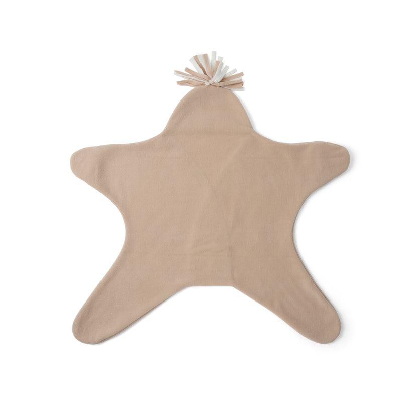 The back of the Beige Star Fleece Baby Wrap Blanket | Cosy Baby Blankets | Nursery Bedding | Newborn, Baby and Toddler Essentials - Clair de Lune UK