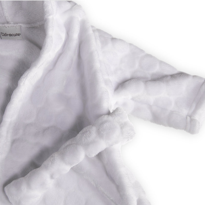 The belt of the Komfies Marshmallow Baby Dressing Gown | Dressing Gowns & Ponchos | Bathing & Changing Essentials - Clair de Lune UK