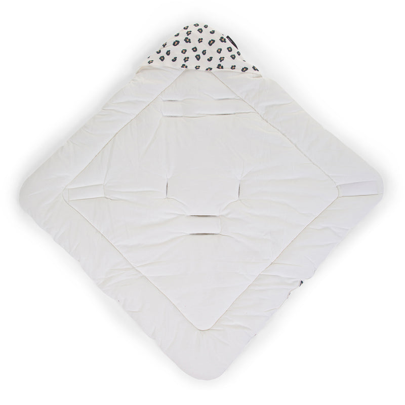 Childhome Leopard Universal Babywrapper as a pram blanket | Cosy Baby Blankets | Nursery Bedding | Newborn, Baby and Toddler Essentials - Clair de Lune UK