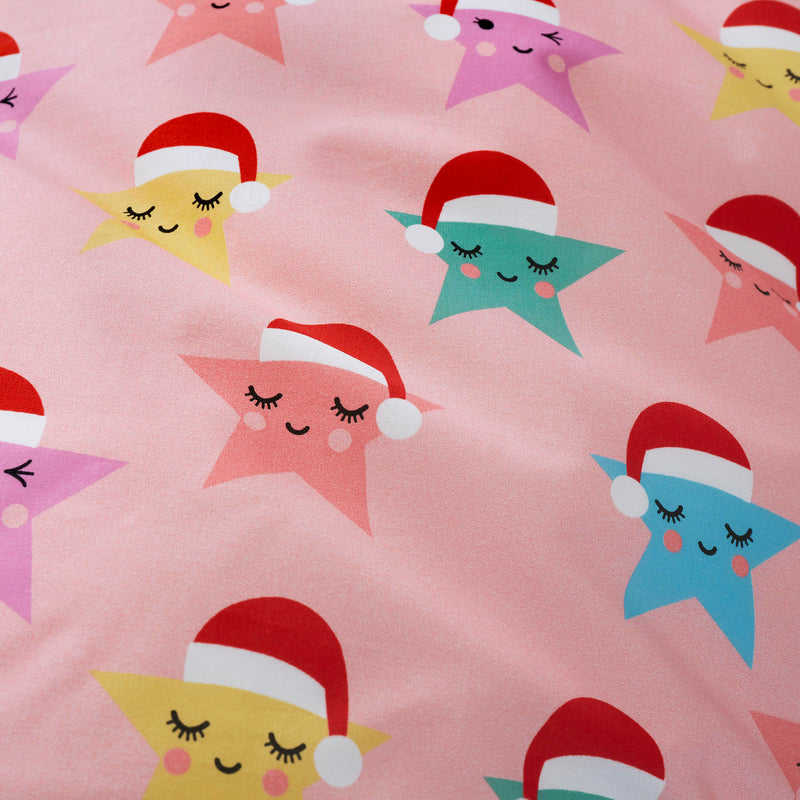 The brighter pink side of the Cosatto Christmas Fairy Single Bed Duvet Cover Set | Single Bedding | Kids Bedding - Clair de Lune UK