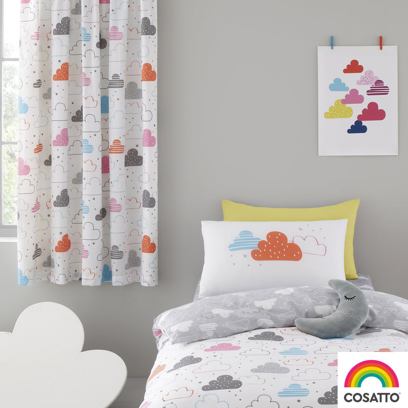 Cosatto Fairy Clouds Pencil Pleat Curtains - 66" Width x 72" Drop with other marching bedding and nursery decorations | Curtains | Nursery Decorations | Nursery Furniture - Clair de Lune UK