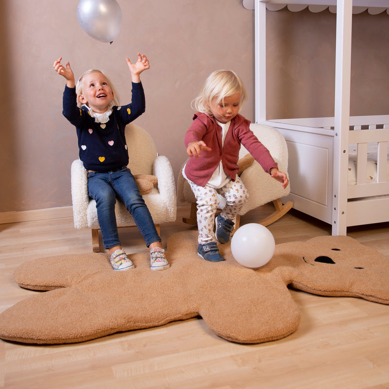 Sisters playing on the Childhome Teddy Playmat | Toys | Baby Shower, Birthday & Christmas Gifts - Clair de Lune UK