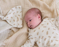 Newborn Baby lying on the Organic Play Mat | Preparing for Baby’s First Night at Home - Clair de Lune UK