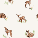 Close up of the print on the Grow Grows Fleeting Fawn Pyjamas | Organic Kids PJs and Nightwear - Clair de Lune UK