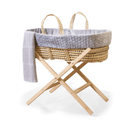 Special Buy - Grey Essentials Moses Basket With Stand and Blanket | Moses Baby Baskets, Bassinets | Nursery Furniture - Clair de Lune UK