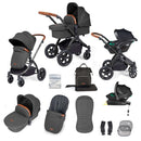 Ickle Bubba Stomp Luxe All In One I Size Travel System With ISOFIX Base with carry cot | Prams, Pushchairs & Travel Systems | Baby Travel Essentials - Clair de Lune UK