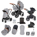 Ickle Bubba Stomp Luxe All In One I Size Travel System With ISOFIX Base grey | Prams, Pushchairs & Travel Systems | Baby Travel Essentials - Clair de Lune UK