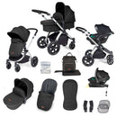 Ickle Bubba Stomp Luxe All In One I Size Travel System With ISOFIX Base | Prams, Pushchairs & Travel Systems | Baby Travel Essentials - Clair de Lune UK
